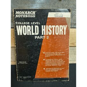 VTG Monarch Notes & Study Guides College Level World History Part 2 9020-9 1963